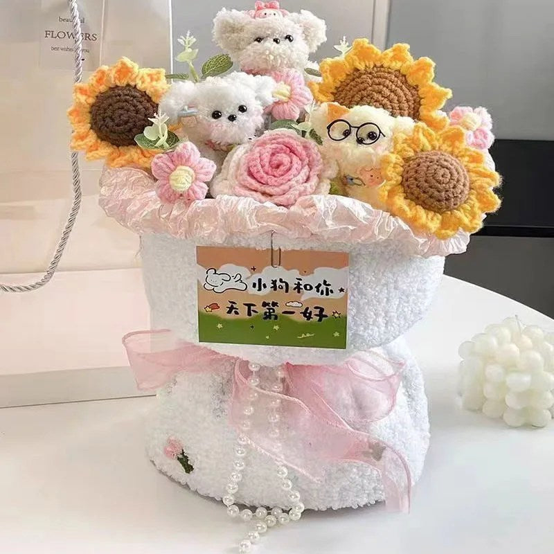 Kawaii Crochet Flower Bouquet