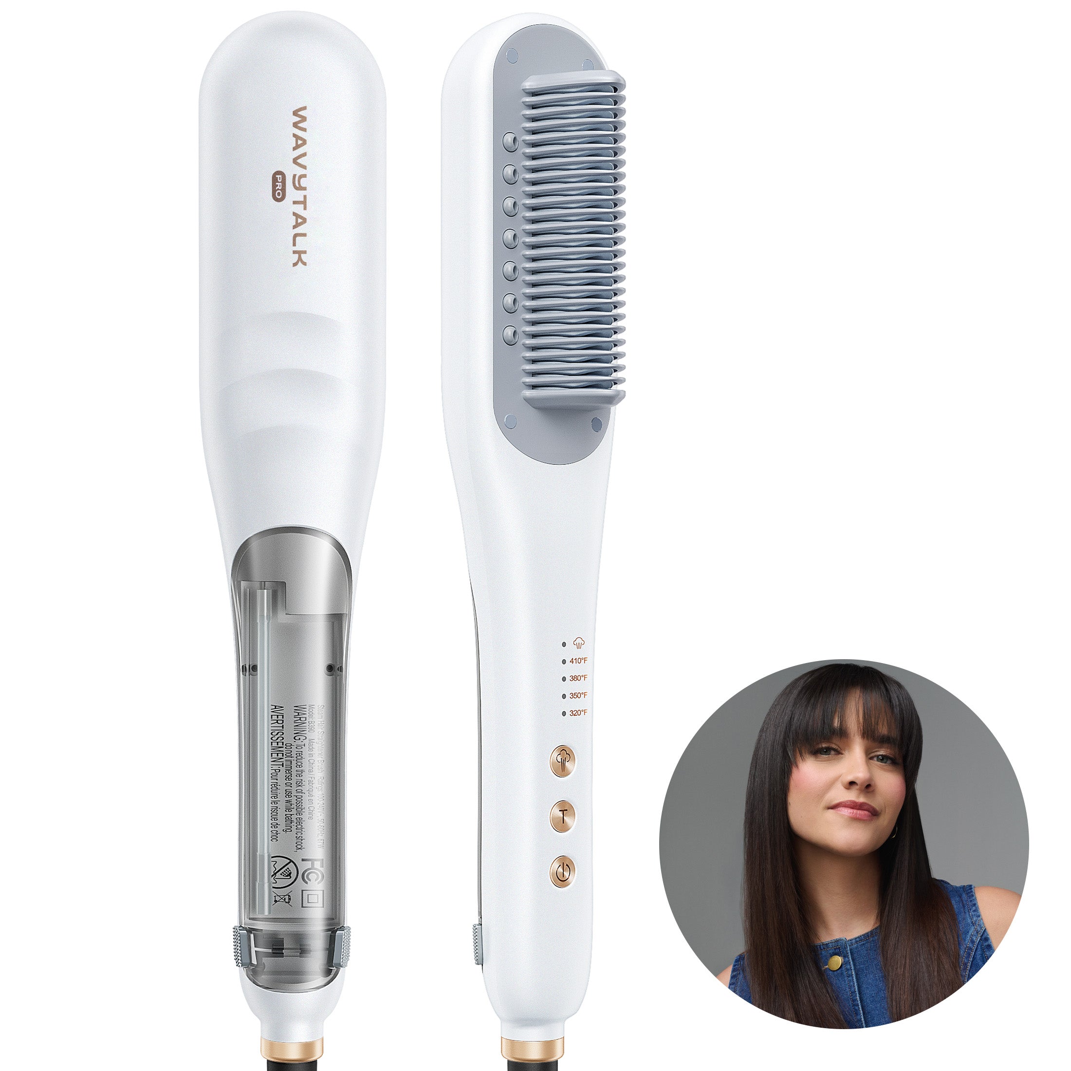 Wavytalk Pro Steam Hair Straightener Brush