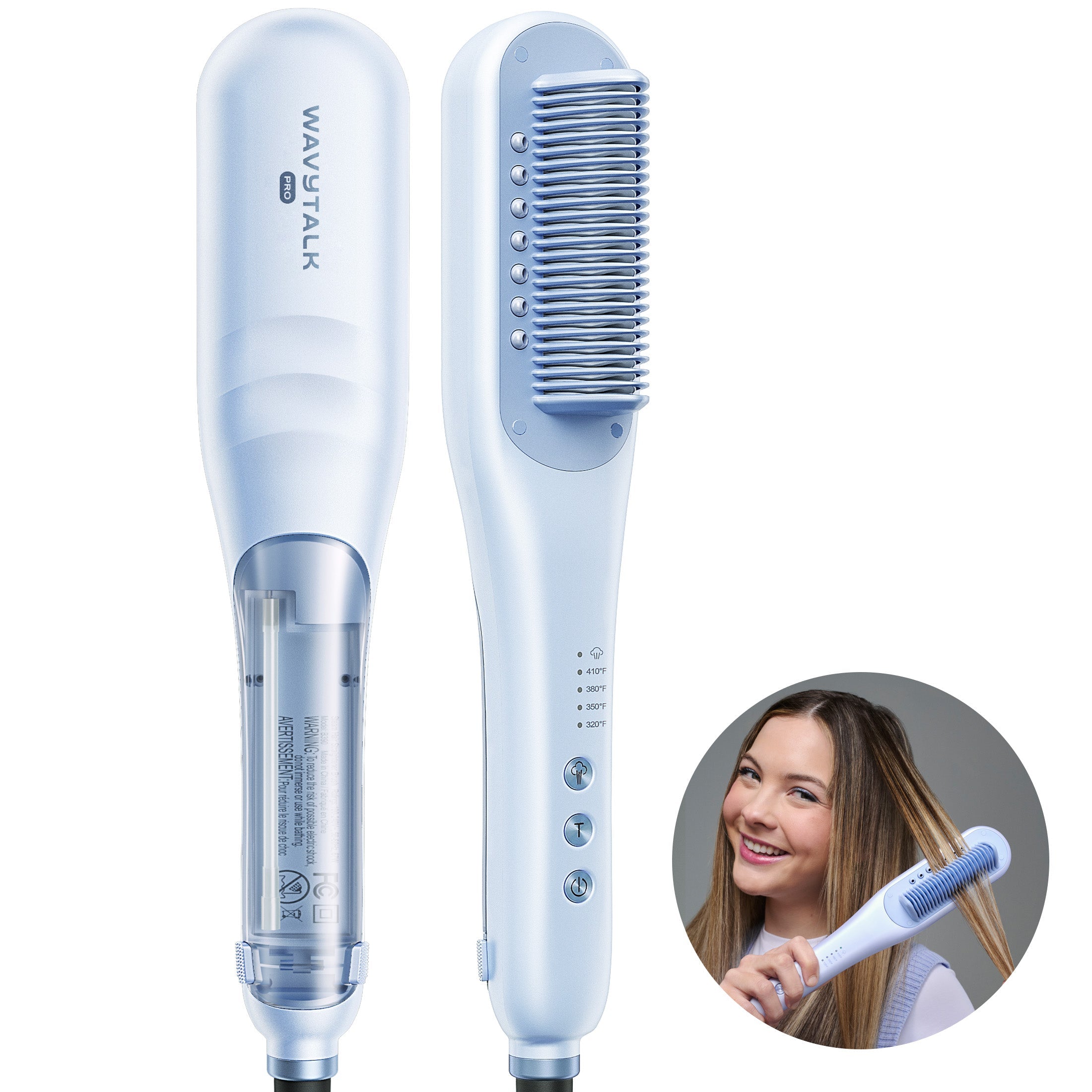 Wavytalk Pro Steam Hair Straightener Brush