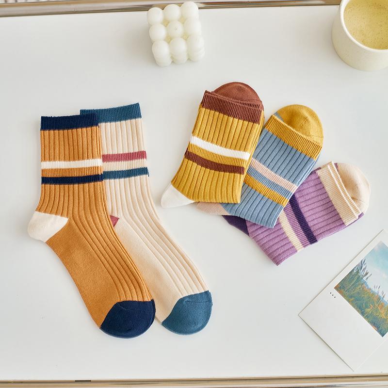 10 Pairs Of Women's Spring Cotton Socks