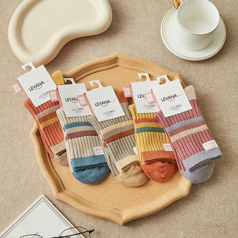 10 Pairs Of Women's Spring Cotton Socks