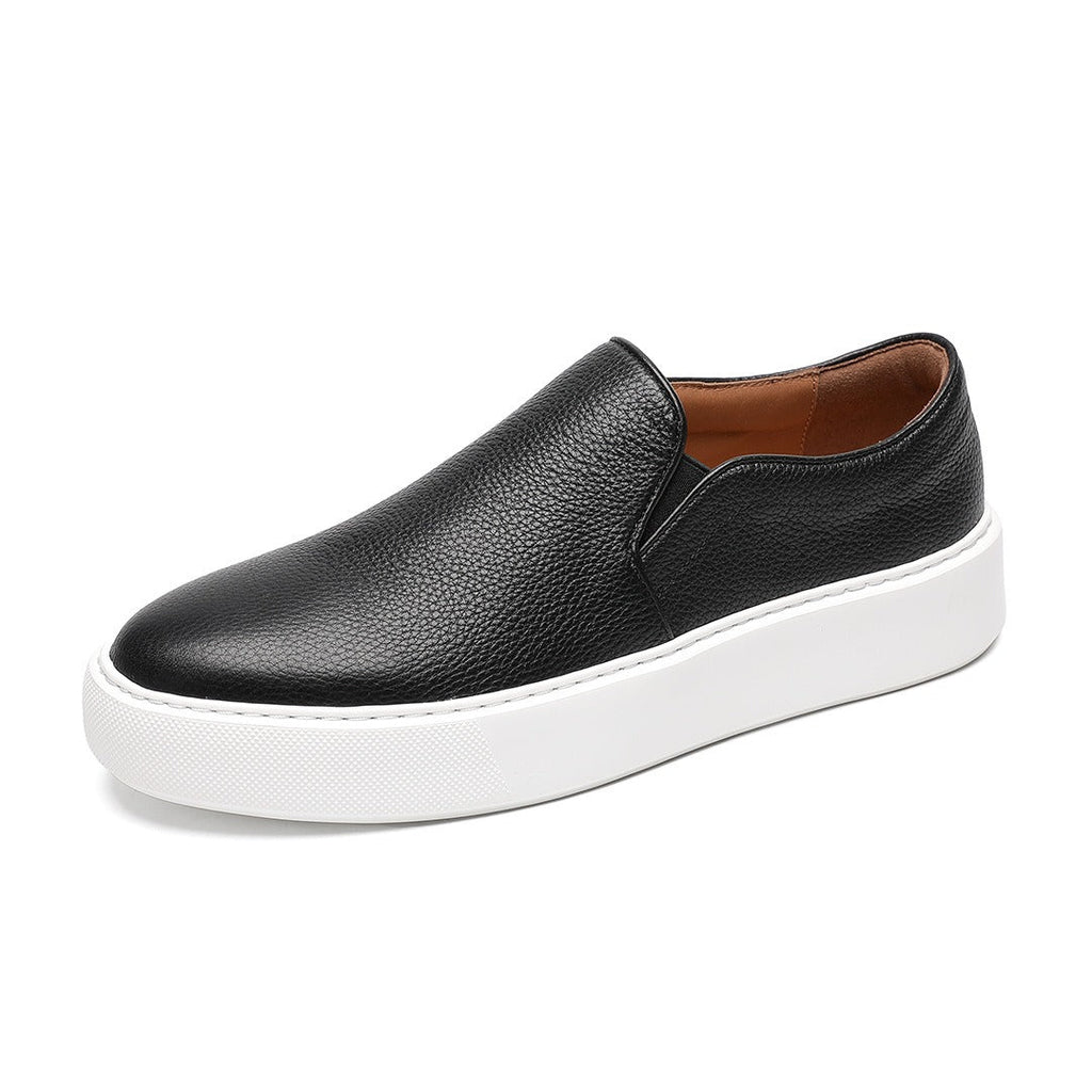 Men's Leather Flat Sneakers