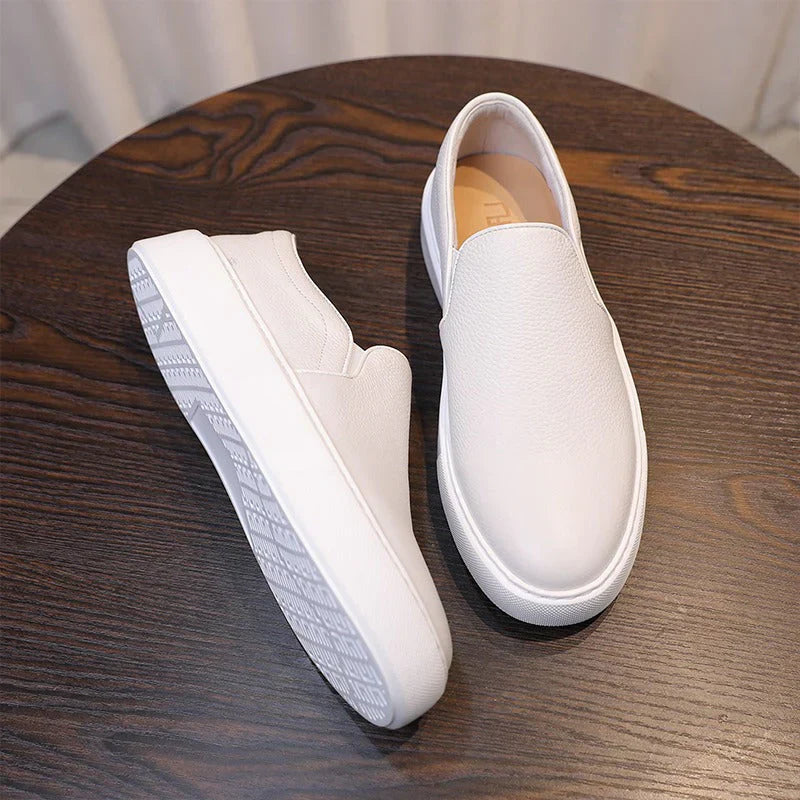 Men's Leather Flat Sneakers